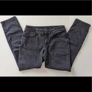 Christopher and Banks Black Bejeweled Bedazzled Straight Leg Jeans